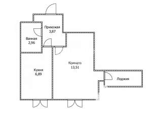 1-к квартира, вторичка, 30м2, 4/9 этаж