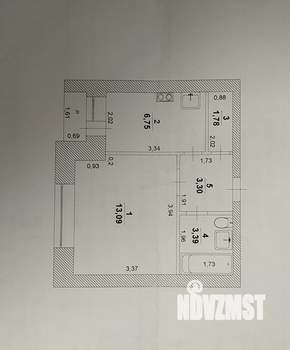 1-к квартира, вторичка, 28м2, 9/9 этаж