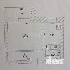 1-к квартира, вторичка, 34м2, 5/5 этаж