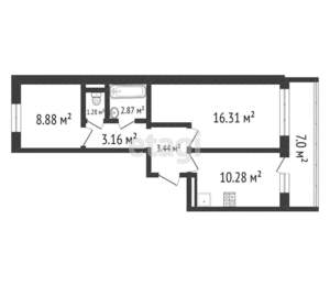 2-к квартира, вторичка, 50м2, 4/9 этаж