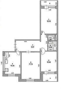 3-к квартира, вторичка, 63м2, 5/9 этаж