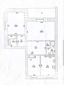 3-к квартира, вторичка, 97м2, 4/4 этаж