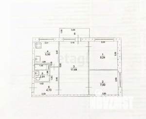 3-к квартира, вторичка, 49м2, 4/5 этаж