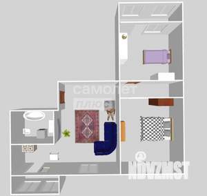 3-к квартира, вторичка, 65м2, 3/5 этаж