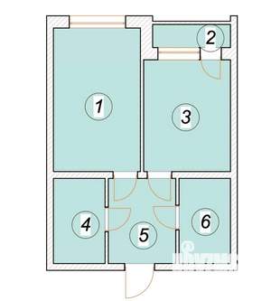 1-к квартира, строящийся дом, 52м2, 3/5 этаж
