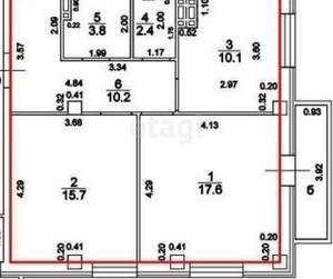 2-к квартира, вторичка, 60м2, 18/19 этаж
