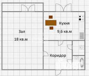 1-к квартира, вторичка, 37м2, 1/5 этаж