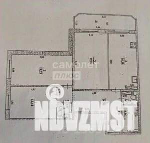 3-к квартира, вторичка, 89м2, 1/12 этаж