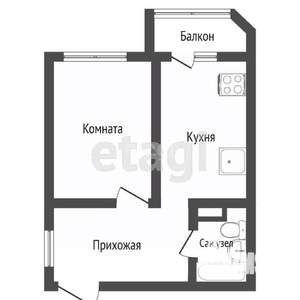 1-к квартира, вторичка, 36м2, 20/25 этаж