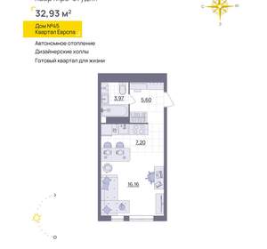 Студия квартира, вторичка, 33м2, 10/13 этаж