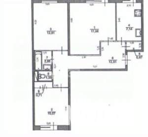 3-к квартира, вторичка, 65м2, 6/9 этаж