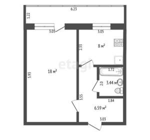 1-к квартира, вторичка, 35м2, 3/10 этаж