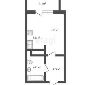 Студия квартира, вторичка, 21м2, 21/25 этаж