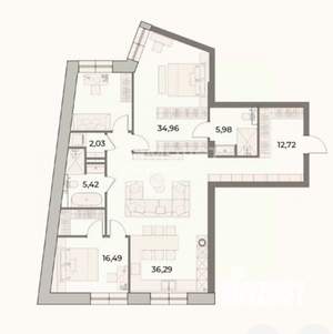 4-к квартира, вторичка, 121м2, 3/3 этаж