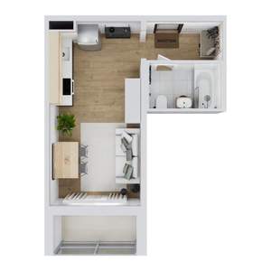 Студия квартира, вторичка, 26м2, 2/14 этаж