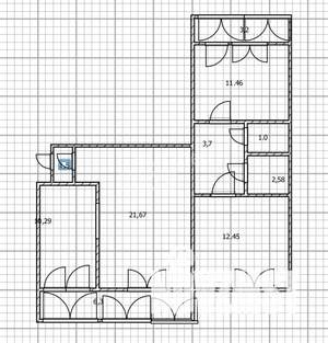 3-к квартира, вторичка, 65м2, 5/9 этаж