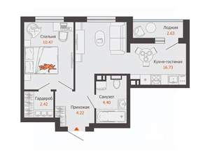 1-к квартира, вторичка, 40м2, 3/8 этаж