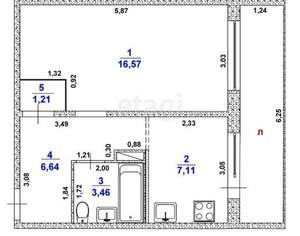 1-к квартира, вторичка, 35м2, 8/10 этаж