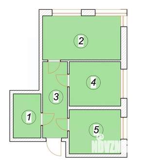 2-к квартира, строящийся дом, 56м2, 5/5 этаж
