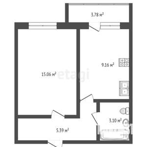 1-к квартира, вторичка, 36м2, 6/11 этаж