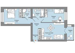 2-к квартира, вторичка, 63м2, 4/8 этаж