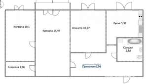 3-к квартира, вторичка, 56м2, 3/5 этаж