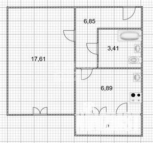 1-к квартира, вторичка, 36м2, 4/9 этаж
