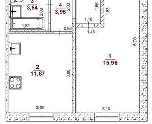 1-к квартира, вторичка, 35м2, 1/9 этаж