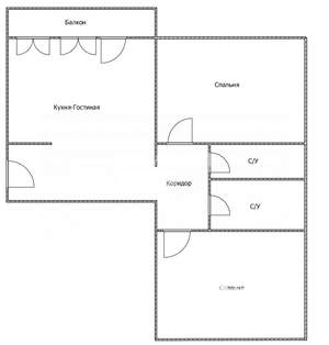 3-к квартира, вторичка, 69м2, 3/9 этаж