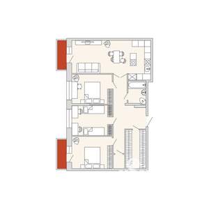 2-к квартира, вторичка, 95м2, 3/9 этаж