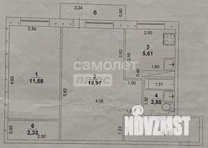 2-к квартира, вторичка, 46м2, 5/5 этаж