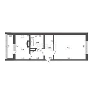 1-к квартира, вторичка, 37м2, 10/10 этаж