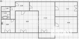 3-к квартира, вторичка, 59м2, 5/5 этаж