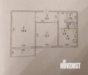 2-к квартира, вторичка, 54м2, 6/9 этаж