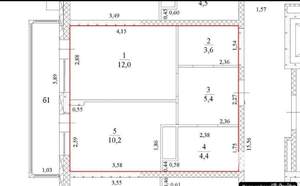 1-к квартира, вторичка, 38м2, 19/24 этаж