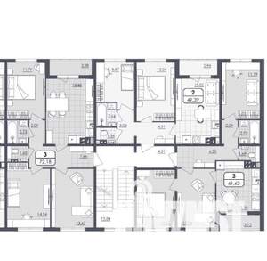 3-к квартира, вторичка, 61м2, 4/4 этаж