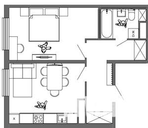 2-к квартира, вторичка, 45м2, 11/13 этаж