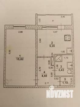 1-к квартира, вторичка, 34м2, 2/6 этаж