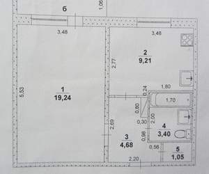 1-к квартира, вторичка, 38м2, 9/9 этаж