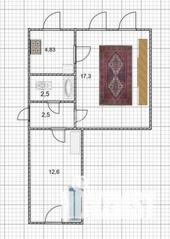 2-к квартира, вторичка, 39м2, 2/2 этаж