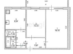 2-к квартира, вторичка, 53м2, 10/10 этаж