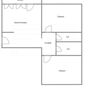3-к квартира, вторичка, 69м2, 3/9 этаж