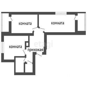 2-к квартира, вторичка, 49м2, 9/18 этаж