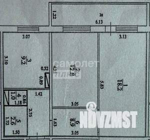 2-к квартира, вторичка, 53м2, 2/9 этаж