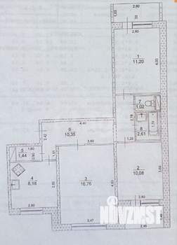3-к квартира, вторичка, 63м2, 8/9 этаж