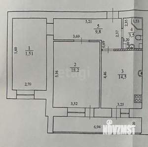 2-к квартира, вторичка, 61м2, 7/12 этаж