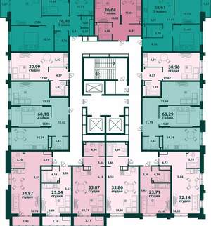1-к квартира, вторичка, 31м2, 7/24 этаж