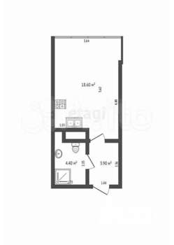 Студия квартира, вторичка, 28м2, 20/24 этаж