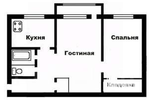 2-к квартира, вторичка, 45м2, 3/5 этаж