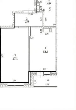 1-к квартира, вторичка, 38м2, 6/23 этаж